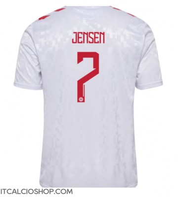 Danimarca Mathias Jensen #7 Seconda Maglia Europei 2024 Manica Corta